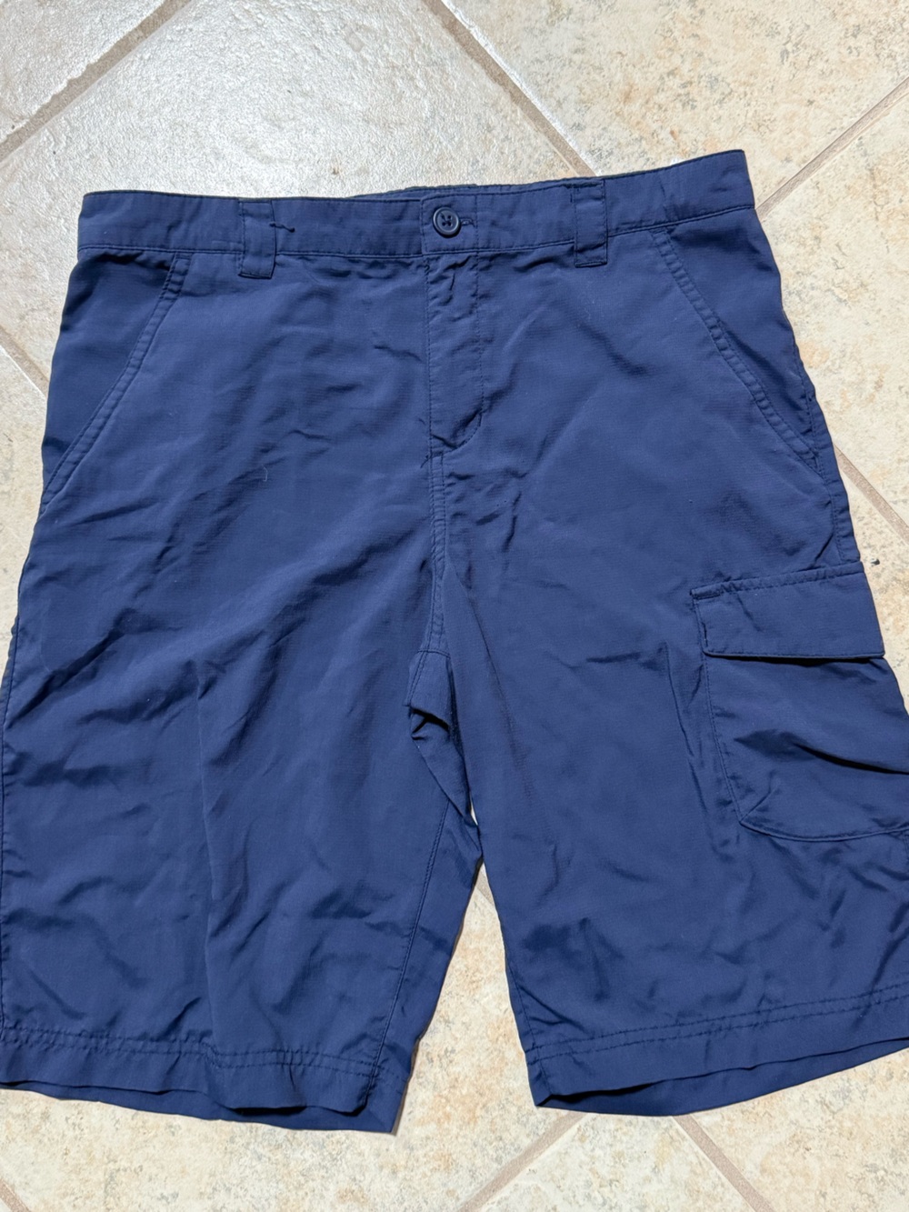 Columbia Youth Silver Ridge Utility Cargo Shorts Blue Medium